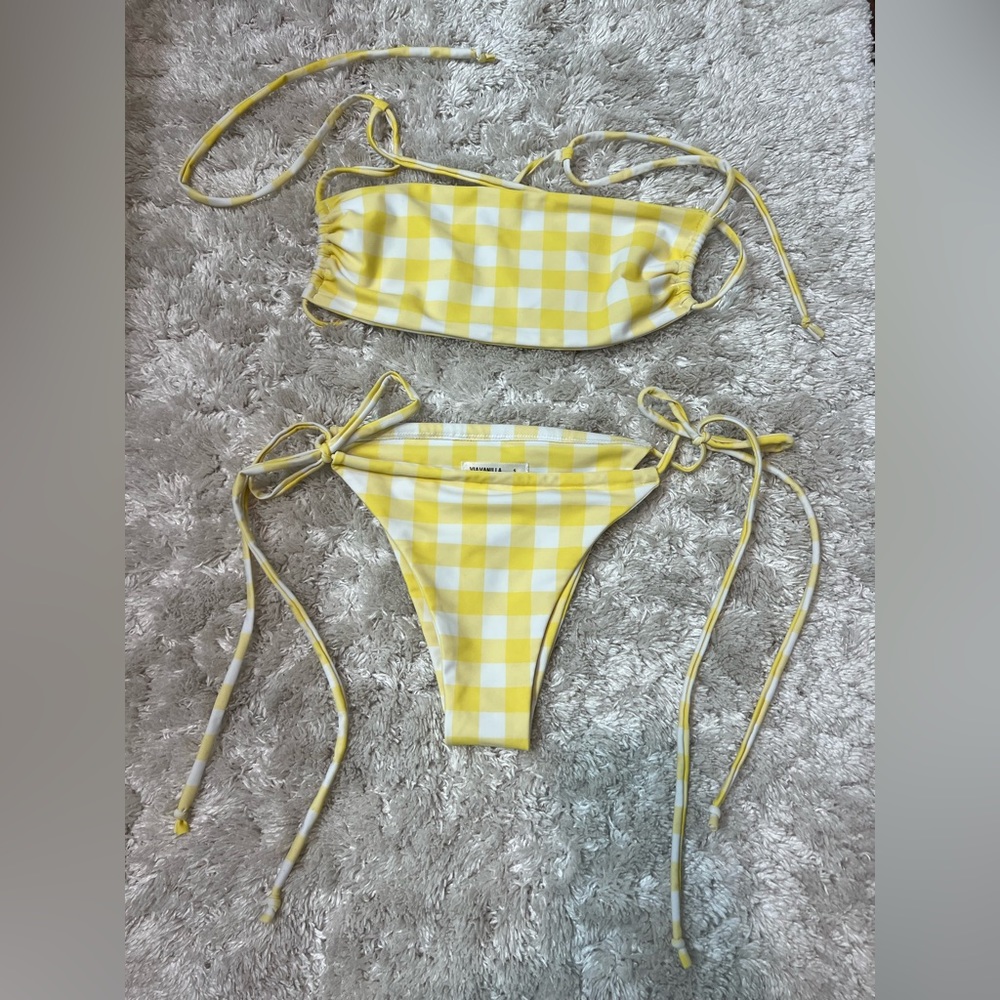 Yellow Gingham Bikini